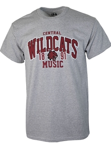 CWU Music Gray Tee