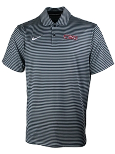 Nike Gray Stripe Polo