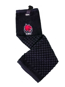 Black CWU Golf Towel