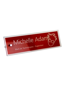 Glass Name Plate (Customizable)