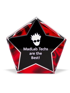 Acrylic Red Velvet Star Award (Customizable)