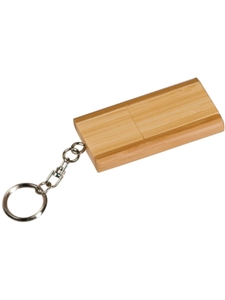 8GB Bamboo Flash Drive Keychain (Customizable)