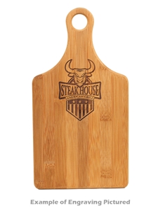 Bamboo Paddle Cutting Board 13.5x7 Engravable
