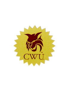 Small CWU Cathead Seal Star Sticker (No Border)