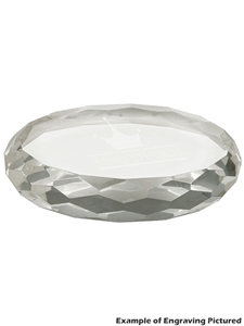 Oval Crystal Paperweight (Customizable)