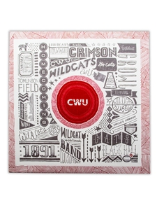 CWU Pictograph Canvas Print 12x12
