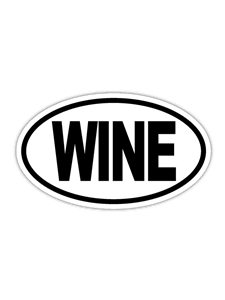 Wine Euro Sticker