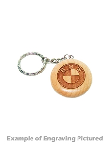 Round Maple Keychain (Customizable)